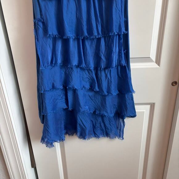 Made in Italy Women’s Silk Layered Maxi Dress Sz S/M Lagenlook Artsy Art2wear - Picture 12 of 14